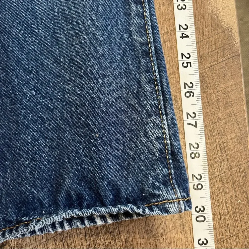 Levi's 501 Buttonfly Straight Medium Wash Denim Jeans Mens 34x30 Classic Basic